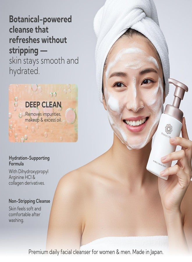 PERFECT ONE Bubble Cream Face Wash, Gentle Foaming Facial Cleanser with Ultra-Fine Microbubbles, Hydrating Facewash and Makeup Remover, Gentle Formula for All Skin Types – 7.01 fl oz - Image 4
